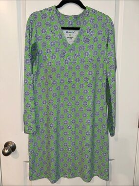 IBKUL Aida UPF 50+ Long-Sleeve Active Wear Dress, Size M